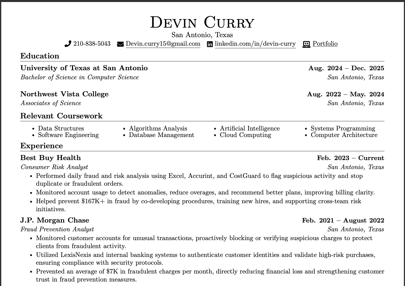Resume Preview